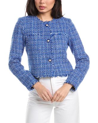 St. John Fringe Tweed Boxy Jacket