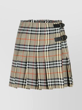 Burberry wool pleated mini skirt