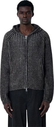 Our Legacy Level Hood Zip-Up Sweatshirt - Heren - Vesten met rits - Bruin - XL - Wol - Hoodies & sweatvesten