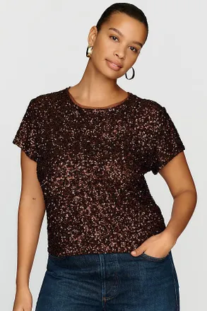Maeve Sequined Baby Tee