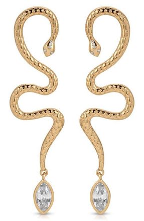 Ettika Serpentina Single Statement Drop Earring in Gold at Nordstrom