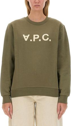 A.P.C. Crew Neck Sweatshirt With Bold Logo