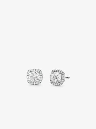 Michael Kors Precious Metal-Plated Sterling Silver Pav&eacute; Stud Earrings