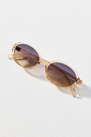 I-SEA I-SEA Mirrored Translucent Lens Oval Sunglasses