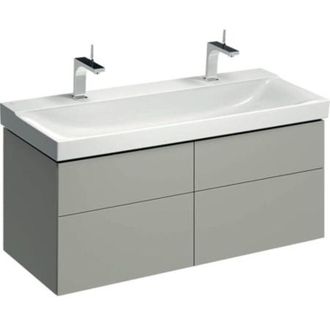 Keramag Mueble Bajo Geberit Smyle Square Para Lavabo, Con Una Puerta: Ancho 49,2cm, Alto 61,7cm, Fondo 40,6cm, Blanco / Lacado De Alto Brillo, Blanco Alpino /