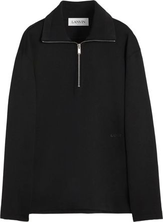 Lanvin Felpa con stampa logo - Nero