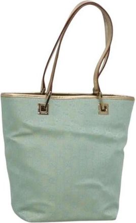 Gucci Pre-owned Canvas gucci-bags - Dames - Vintage Shopper - Blauw - ONE Size - Leer - Vintage