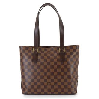 Louis Vuitton Damier Canvas Ebene Damier Canvas Handbag Tote Bag (Pre-Owned)