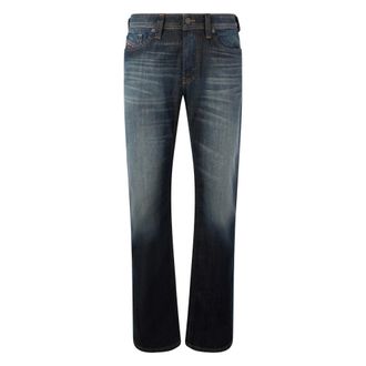 Diesel Straight Jeans, male, Blue, Size: W31 Faded Denim Jeans