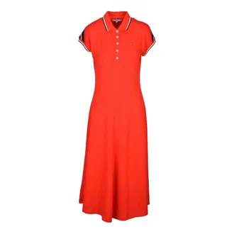 Tommy Hilfiger Midi Dresses, female, Red, Size: 2XS Womens dress