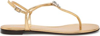Giuseppe Zanotti Hobby 10 Crystal-embellished Leather Sandals - Gold - 37 (IT37 / UK4)
