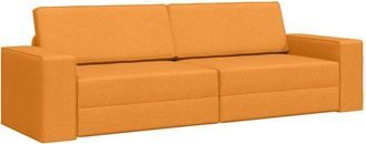 vidaXL Vidaxl - Floor Sofa Bed Dark yellow 245 x 78 x 77 cm Fabric