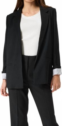 Soaked In Luxury Shirley Regular Fit Notch Lapel Blazer In Black
