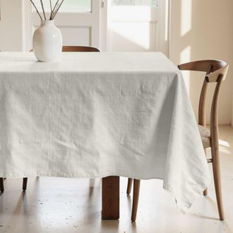Muare Home Mantel antimanchas xl 100% algod&oacute;n beige claro 180x300 cm