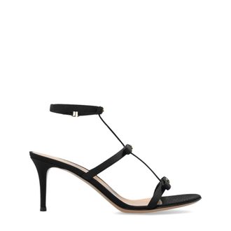 Gianvito Rossi High Heel Sandals, female, Black, Size: 8 1/2 US Malou Heeled Sandals