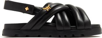 MCM crossover padded leather sandals - women - Leather - 40 - Black