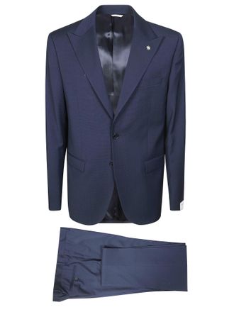 Manuel Ritz Microfantasia Tailored Texture Wool Suit