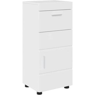 vidaXL Bathroom Cabinet with Door High gloss white 37 x 31.5 x 82 cm Vidaxl