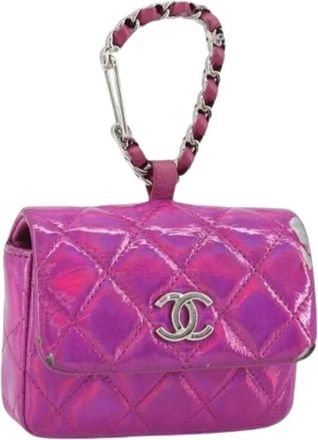 Chanel Pre-owned Mini Bags, female, Pink, Size: ONE SIZE Pre-owned Vintage Mini Pouch
