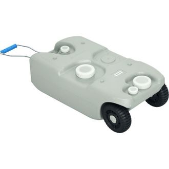 OUTSUNNY Contenedor De Agua 40 L Con Ruedas Tanque De Agua Port&aacute;til Con Manija Met&aacute;lica Y Grifo Para Caravanas Autocaravanas Camping Al Aire Libre