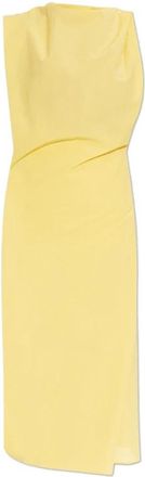 Jacquemus The Drap Dress - Dames - Feestkleedjes - Geel - M - Katoen - Kleedjes