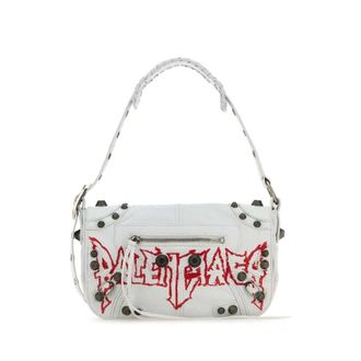 Balenciaga White Leather Le Cagole Xs Diy Metal Crossbody Bag