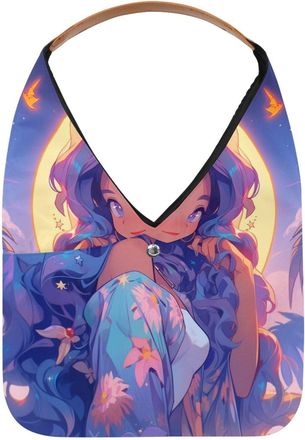 Generic Flamingo Girl Reusable Lightweight Grocery Bags - Foldable Into Compact Pouch, Washable & Sturdy, Multipurpose for Shopping and Travel