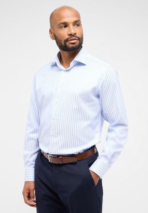 Eterna Langarmhemd ETERNA MODERN FIT, Herren, Gr. 48, Normalgr&ouml;ssen, hellblau, Twill, 100% Baumwolle, tailliert, Manschette, Hemden Langarmhemd, NON IRON (b&uuml;