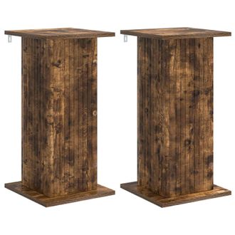 vidaXL Soporte De Plantas 2 Pcs Roble Ahumado 30,5 X 30 X 60,5 Cm Vidaxl