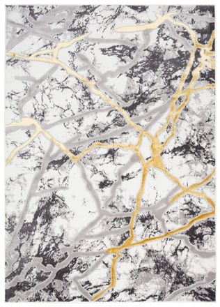 Tapiso Alfombra de sal&oacute;n gris oscuro oro crema 300 x 400 cm