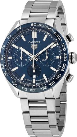Tag Heuer Pre-owned Tag Heuer Carrera Chronograph Automatic Blue Dial Mens Watch CBN2A1A.BA0643