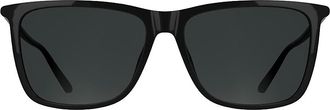 Calvin Klein Mens Modern Acetate Modified Rectangle Sunglasses - Black