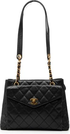 Chanel 1996-1997 CC Caviar Front Pocket shoulder bag - Nero