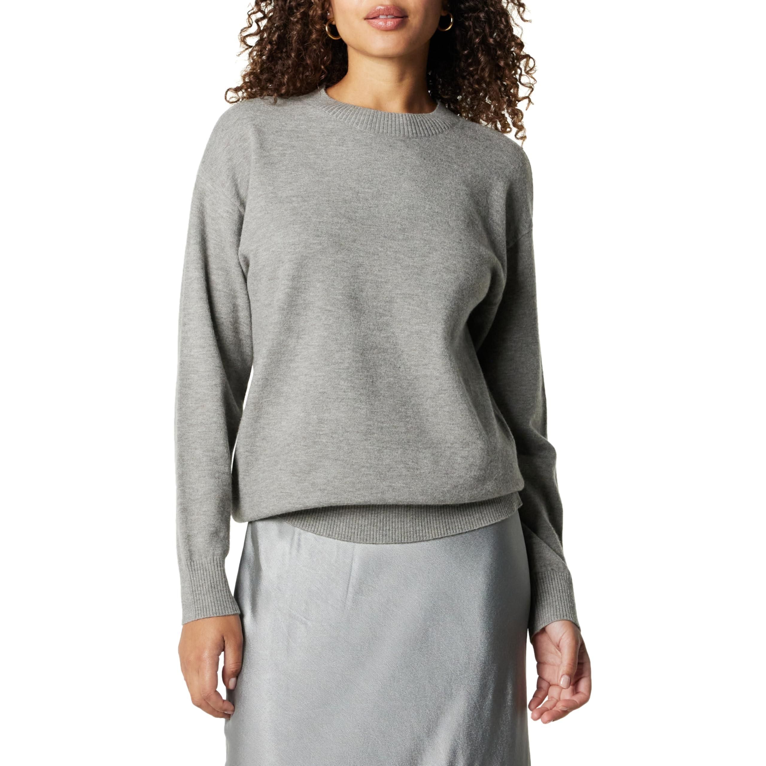 The Drop Damen Amber Ripppullover – Enganliegend, Rundhals, Basic Mit Stretch