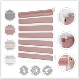 Lichtblick Original Doppelrollo »Duo-Rollo Klemmfix, ohne Bohren, blickdicht« Lichtschutz Sichtschutz ohne Bohren freihängend einfache Montage des Rollos