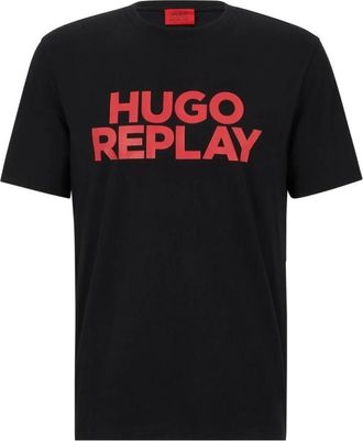 HUGO BOSS Hombre, Camisetas, Negro, Talla: XL
