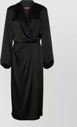 Max Mara draped v-neck midi dress
