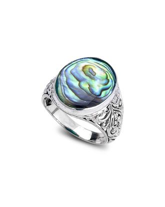Samuel B. Silver Abalone Filigree Ring