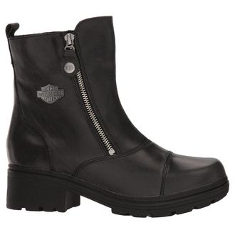 Harley-Davidson Harley Davidson Amherst Leather Womens Ankle Boots - Black - Size:UK 4.5