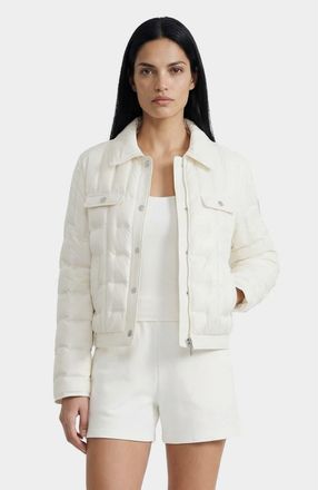 Rudsak Seoul Quilted Down Shirt Jacket in White at Nordstrom, Size X-Small