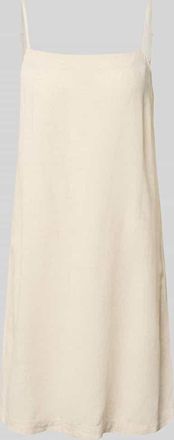 Pieces Ausgestelltes Minikleid aus Viskose-Leinen-Mix Modell PIA in Beige, Gr&ouml;&szlig;e XS