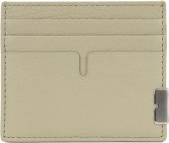 Burberry Heren Leren Kaarthouder - Heren - Portefeuilles - Beige - ONE Size - Leer - Accessoires