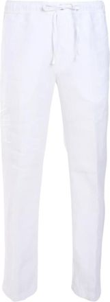 120% Lino Pantaloni con coulisse - Bianco