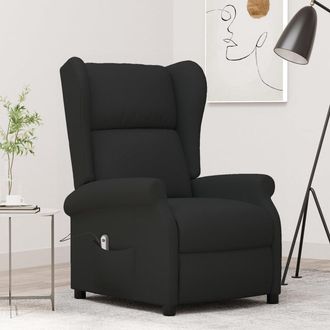 vidaXL Vidaxl - Sill&oacute;n Orejero Reclinable El&eacute;ctrico Tela Negro