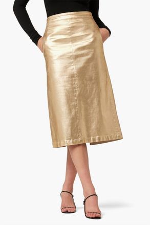 Joe's Doreen Skirt In Gold Foil