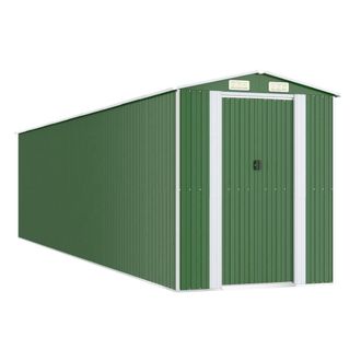 Berkfield Home Garden Shed Green 192x855x223 cm Galvanised Steel | Size: 192 x 855 x 223 cm