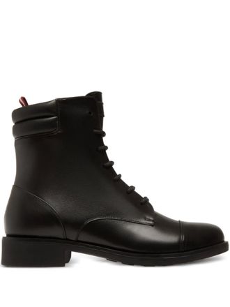 Bally lace-up padded-collar boots - Black