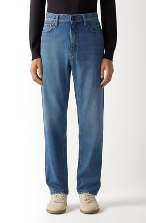 Ermenegildo Zegna Bleached Cotton Roccia Jeans in Light Blue at Nordstrom, Size 32