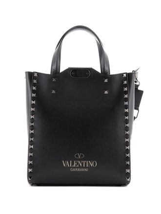 Valentino Garavani Rockstud Alcove Leather Medium tote bag - Nero