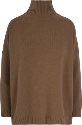 Max Mara Maglia Borgia - Dames - Coltruien - Bruin - M - Wol - Truien & Vesten